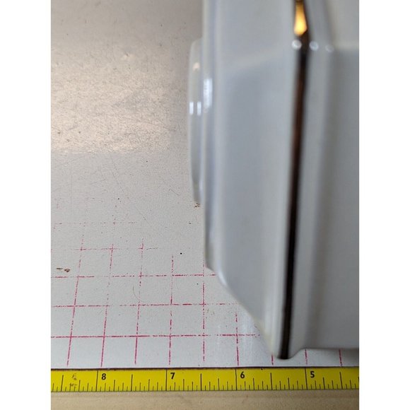 Decorative Hyalyn 836 USA Jar/ Canister Hexagon Oriental Asian Floral - Picture 9 of 10